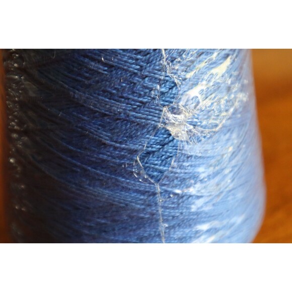 15.5 oz Pima Mercerized Cotton Cone Yarn Country Flag Blue Machine Hand Knitting - Picture 7 of 8